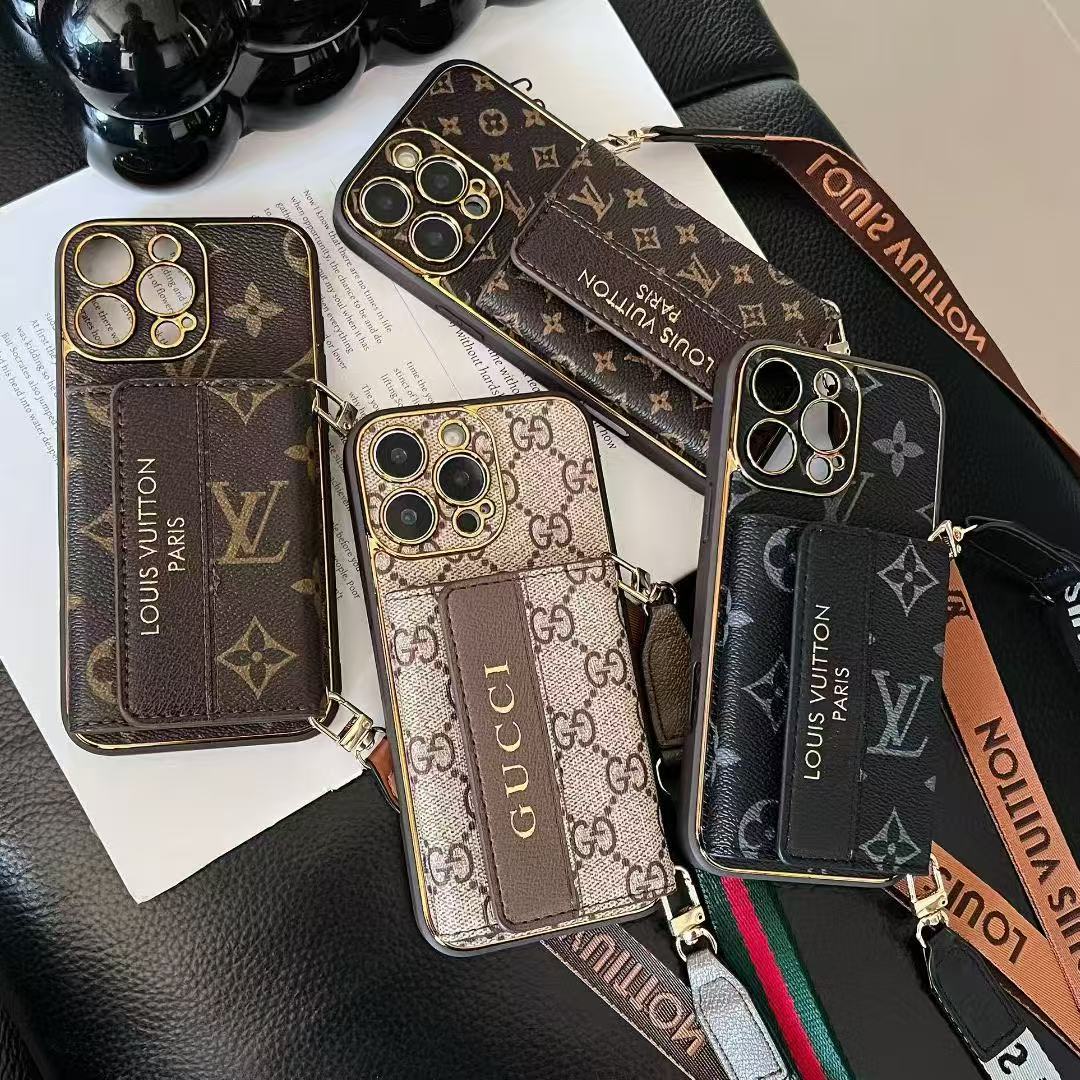 New Wallet With Strap Phone Case For iPhone