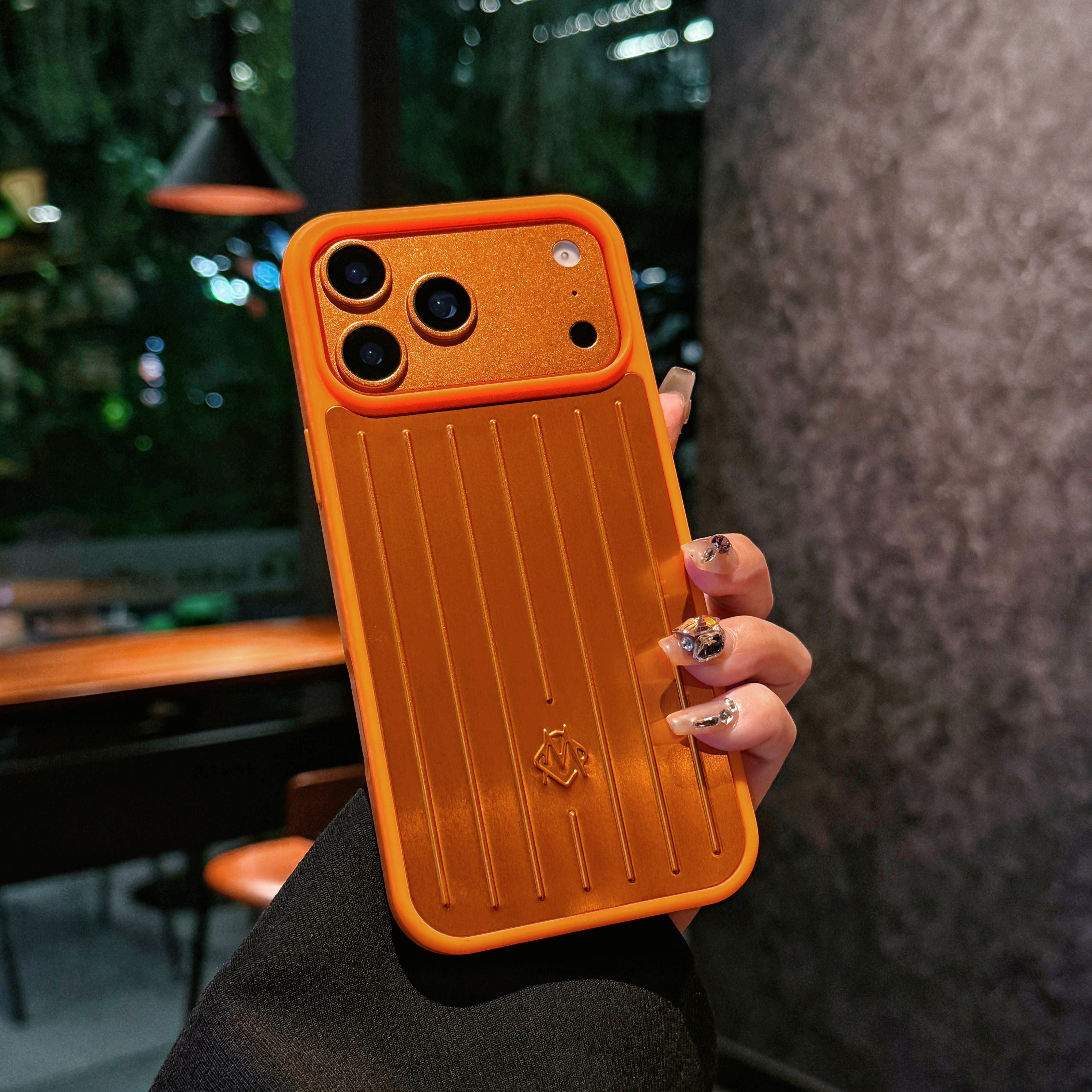 Ribbed Metallic Armor iPhone Case – Stylish Protection Inspired by Travel
