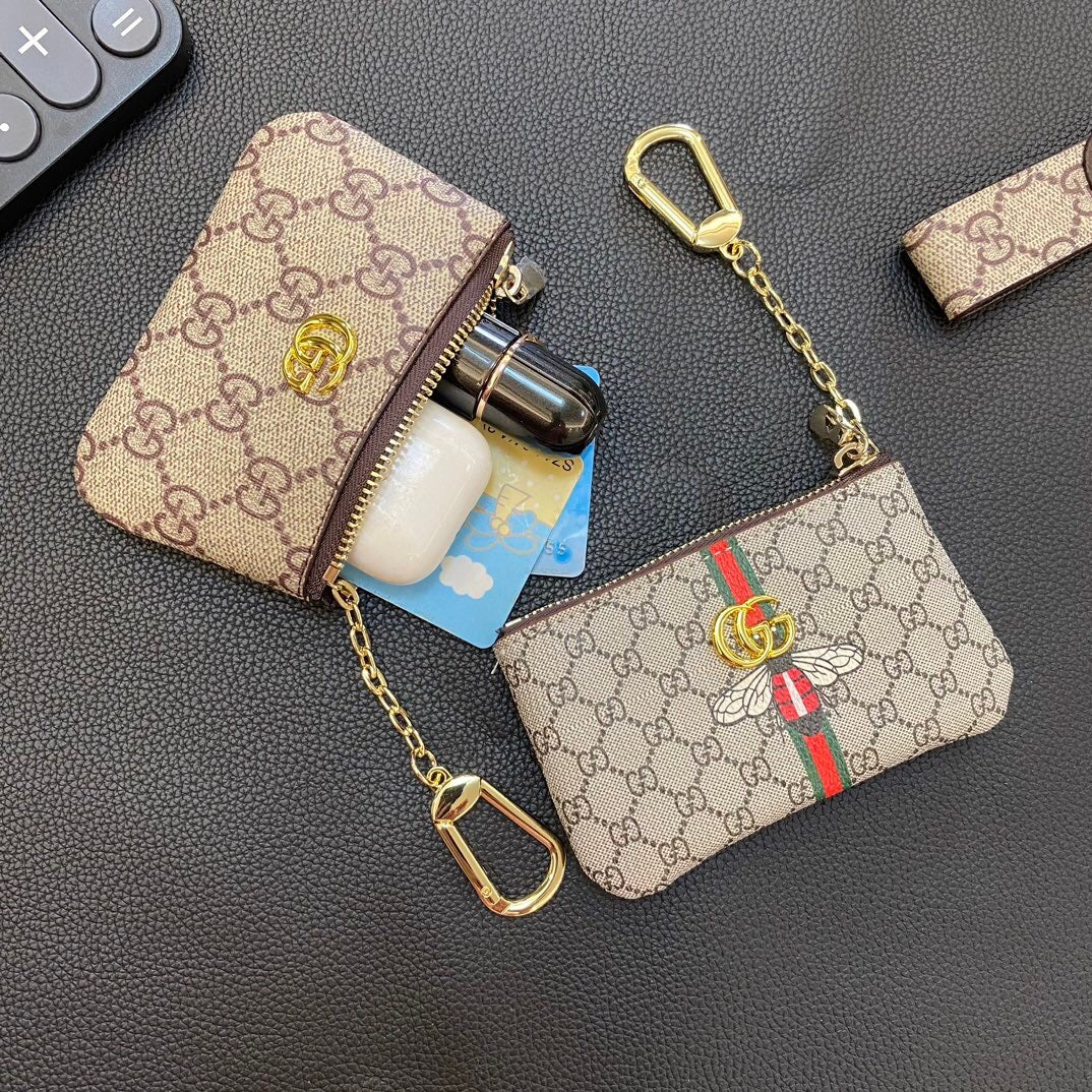 Gray Chain Card Coin Purse