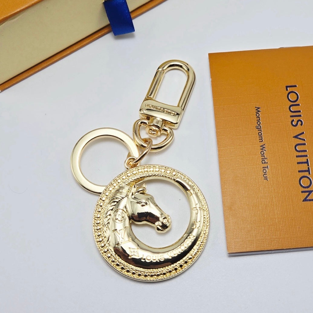 Gold Horse Pendant Keychain