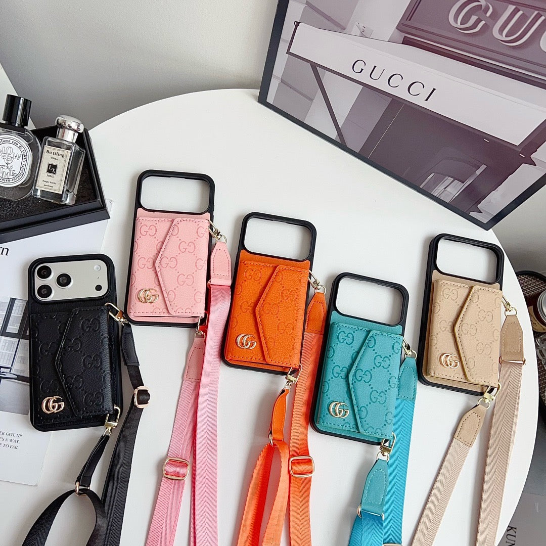 Leather Card Cover Phone Case For iPhone