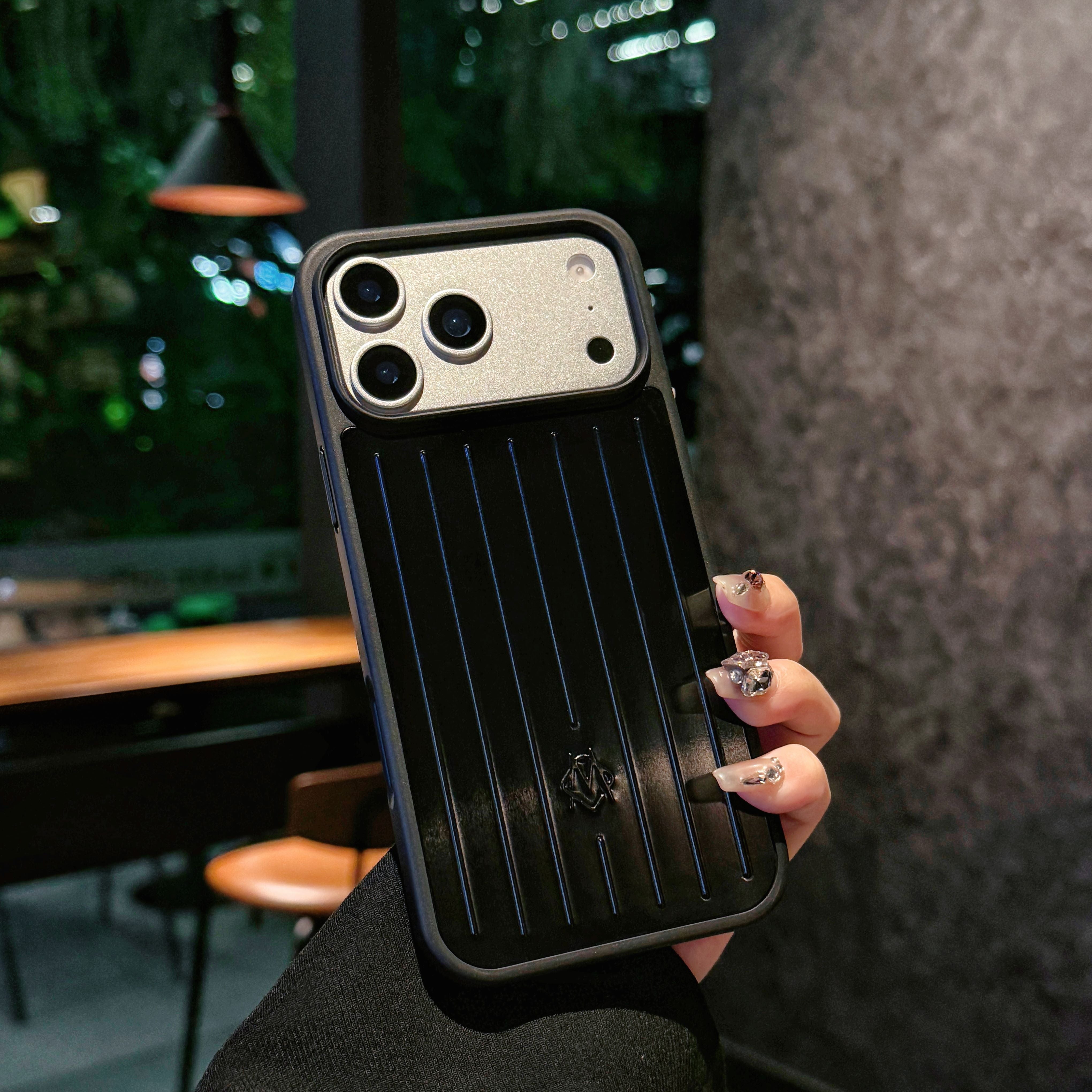 Ribbed Metallic Armor iPhone Case – Stylish Protection Inspired by Travel