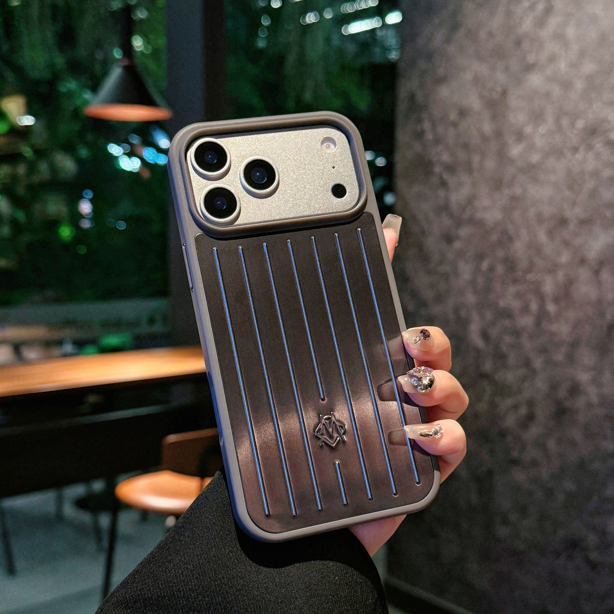 Ribbed Metallic Armor iPhone Case – Stylish Protection Inspired by Travel
