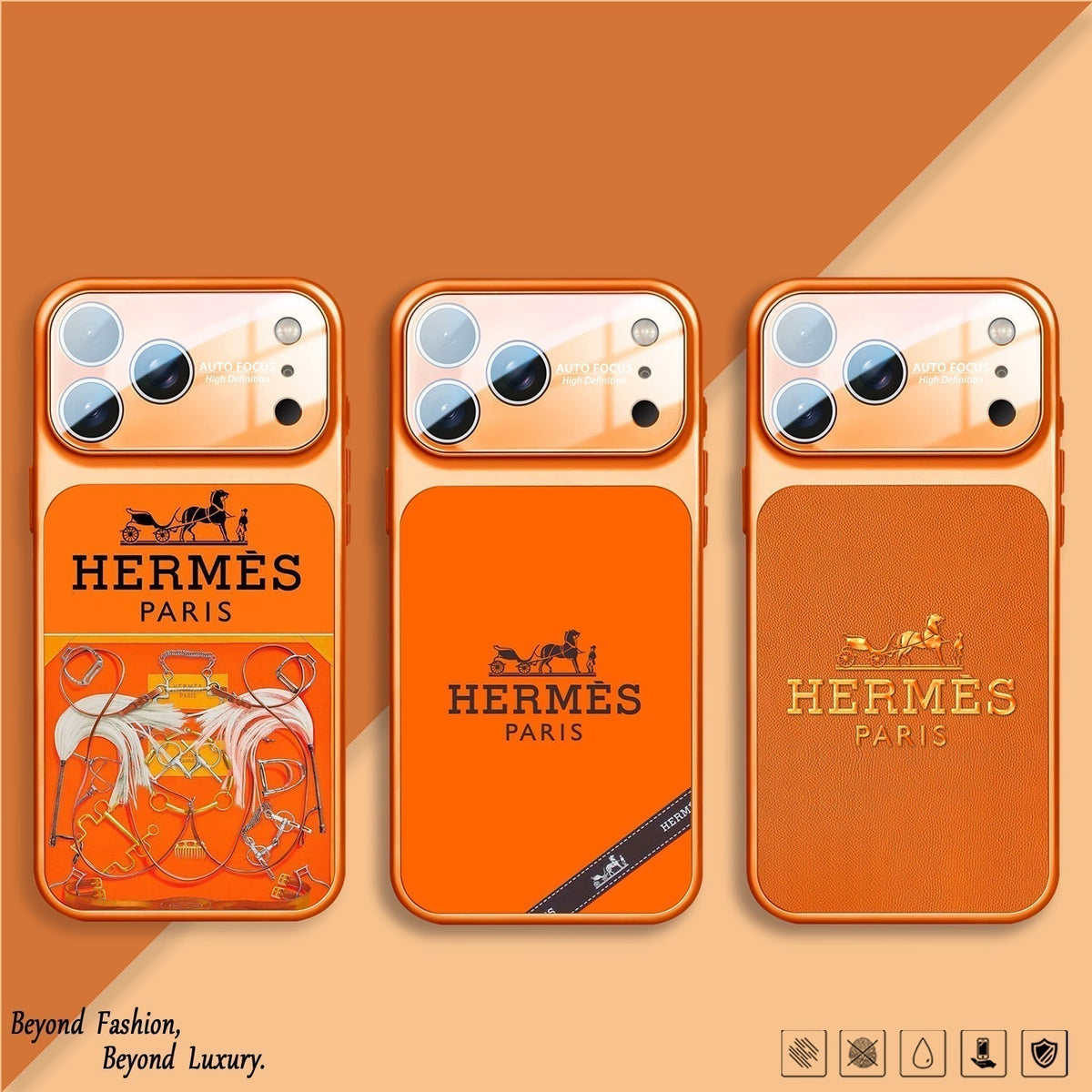 H Luxury Orange Series iPhone Case