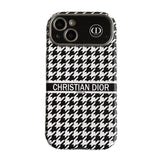 Fashion White & Brown Color Leather iPhone Case