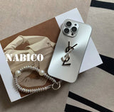Elegant Letter Shine x Mono iPhone Case With Chain