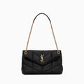 Luxe Quilted Lambskin Shoulder Bag with Chain Strap