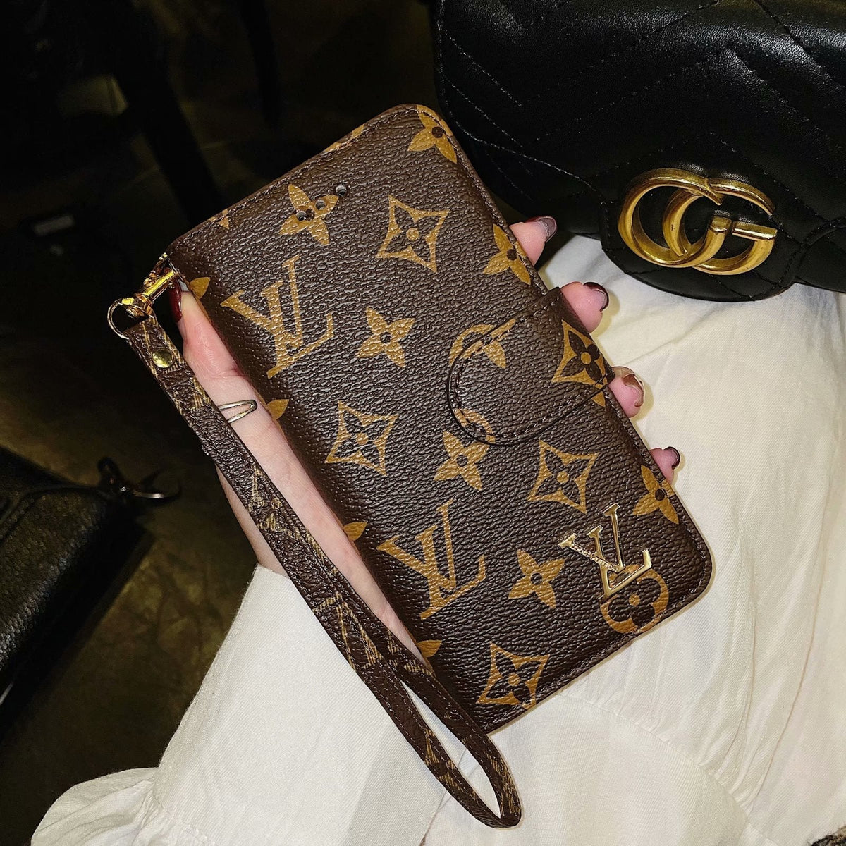 Trendy Leather Wallet Style Phone Case For iPhone