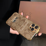 Classic Card Bag Leather iPhone Case