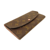 Brown Pink Flower Wallet Clips