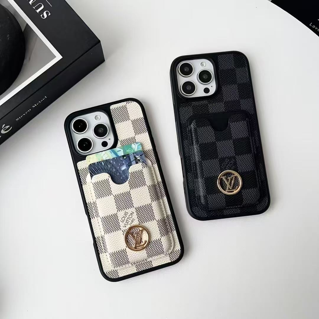 Letter Card Holder Phone Case For iPhone