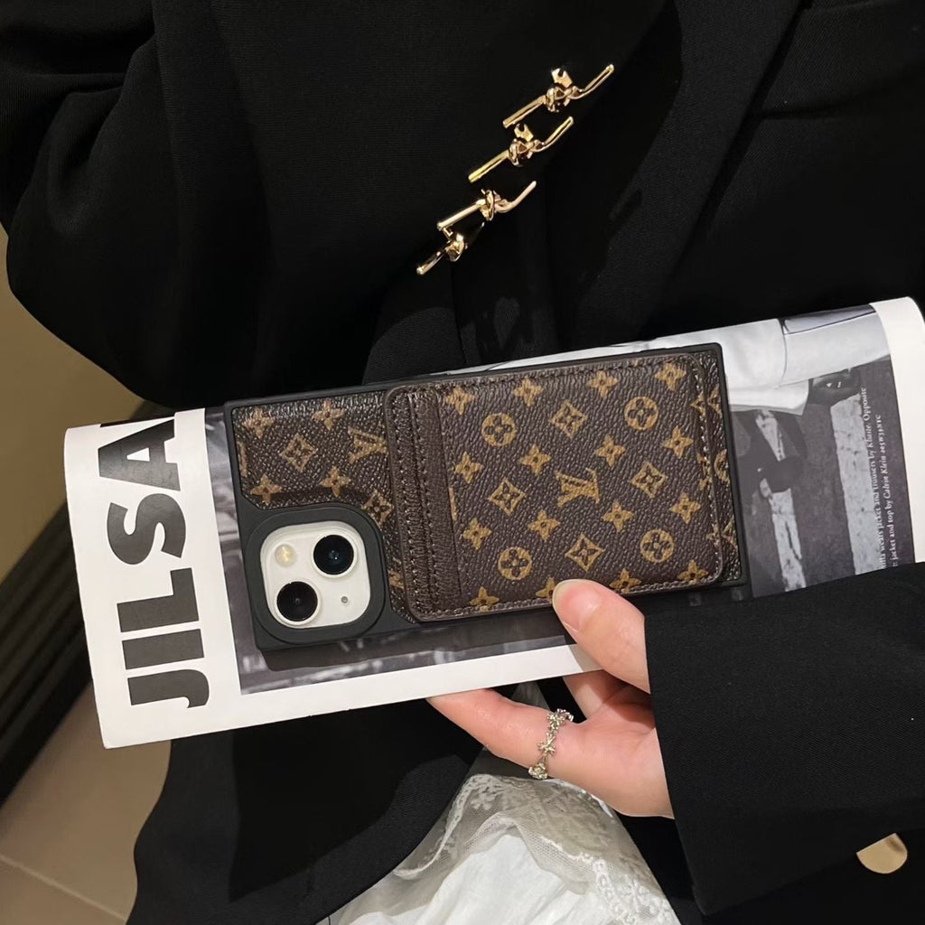 Brown Card MagSafe Phone Case For iPhone