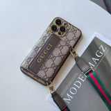 New Wallet With Strap Phone Case For iPhone