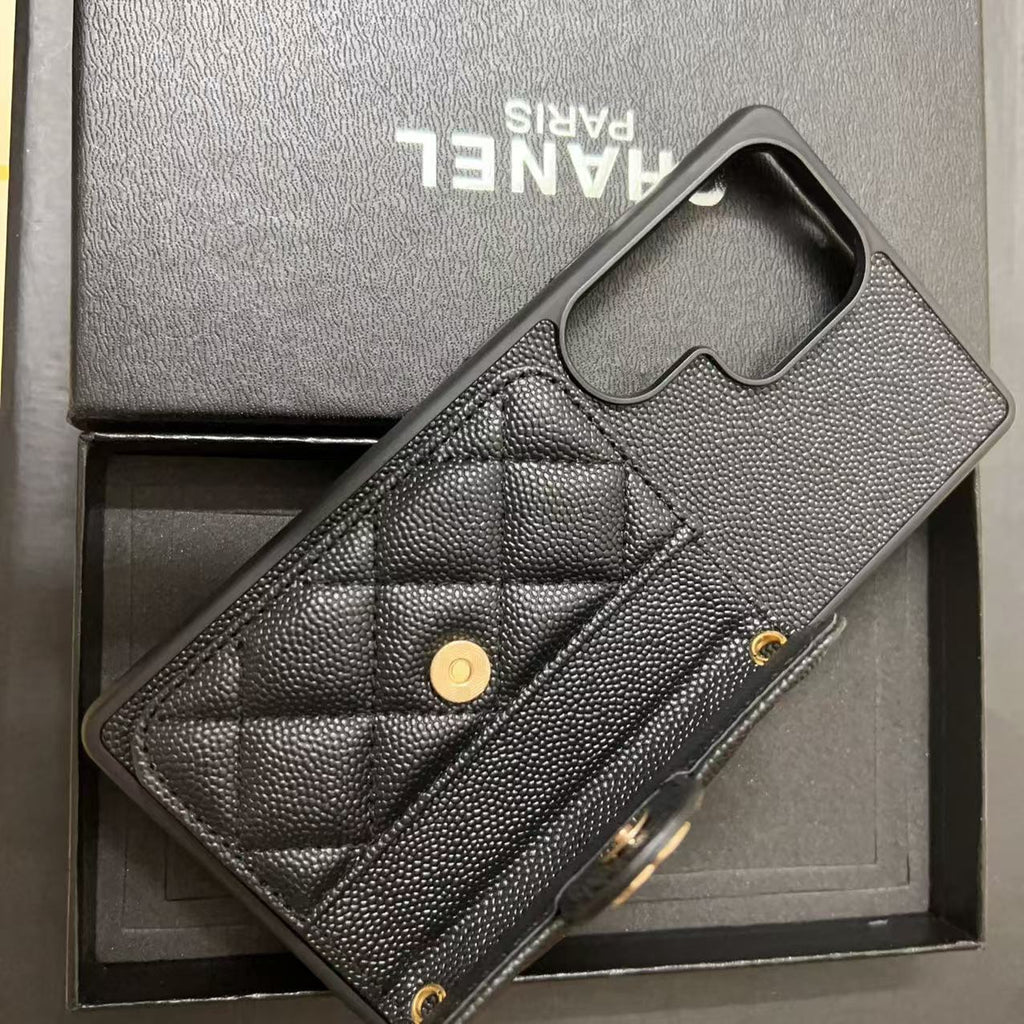 Black Card Holder Galaxy Case For Samsung