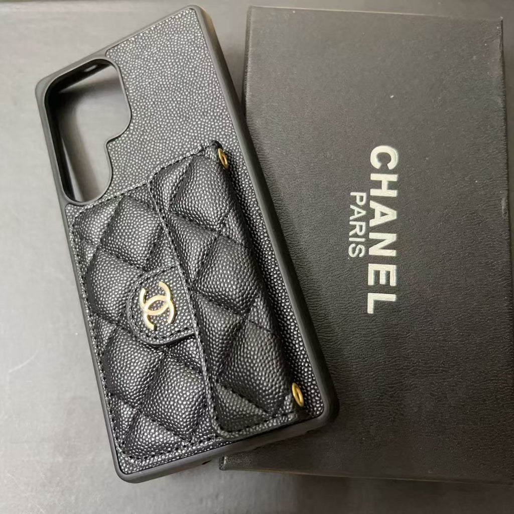 Black Card Holder Galaxy Case For Samsung