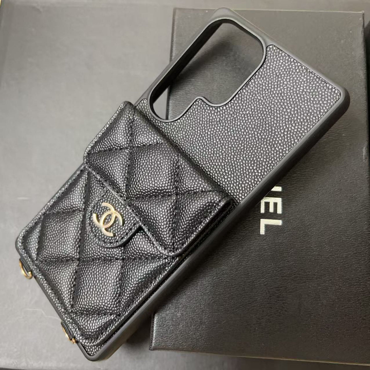 Black Card Holder Galaxy Case For Samsung