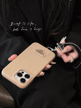 Luxury Leather Crossbody iPhone Case