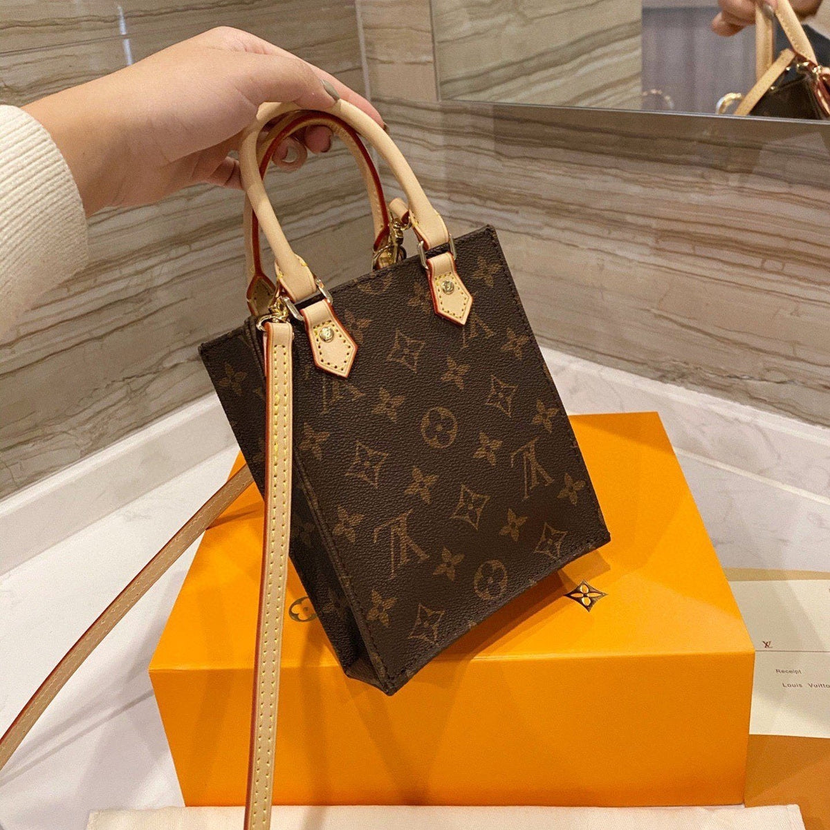 Brown Mini Tote Bag
