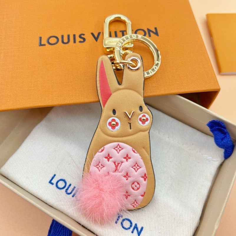Pink Rabbit Keychain Pendant
