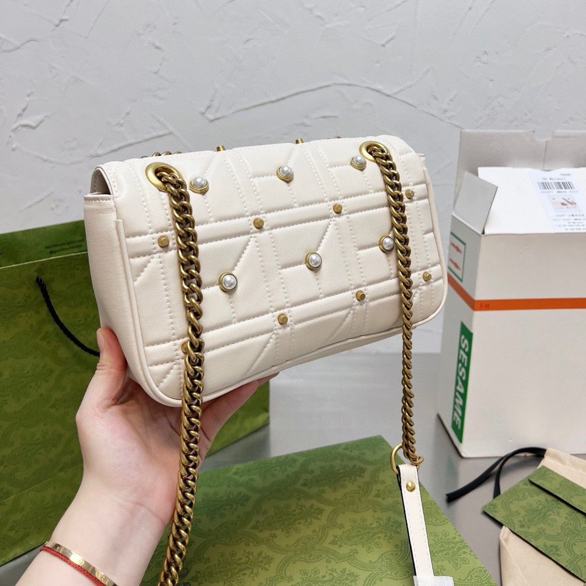 Classic Marmont Pearl Handle Bag