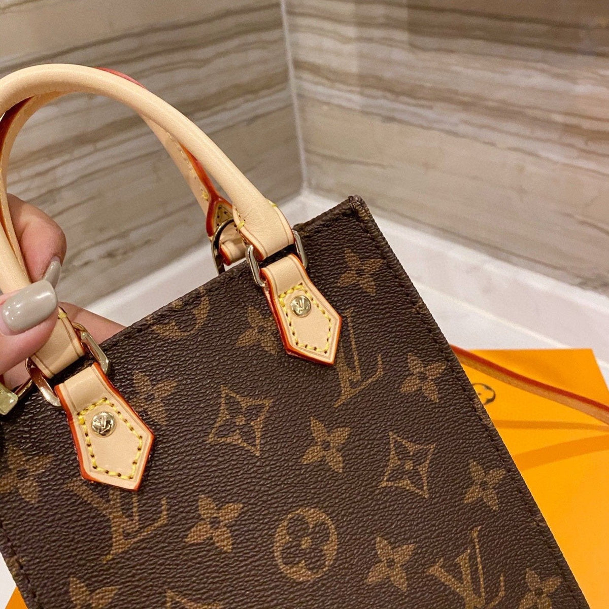 Brown Mini Tote Bag