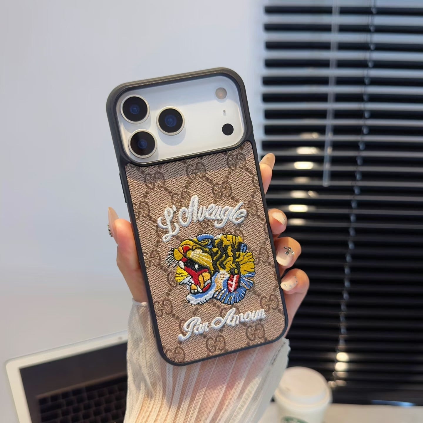 Embroidery Pattern Phone Case For iPhone