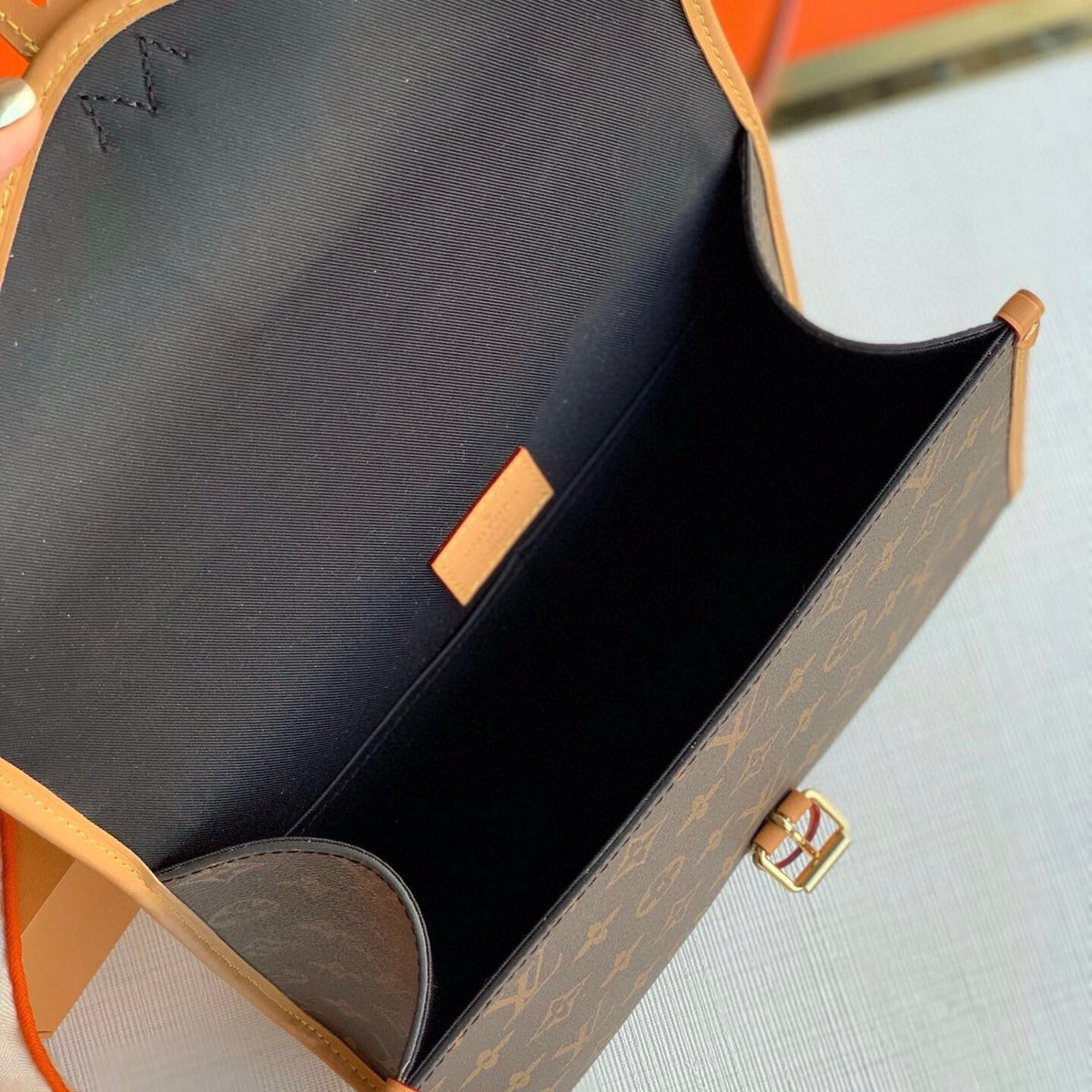Square Brown Fashion Bag
