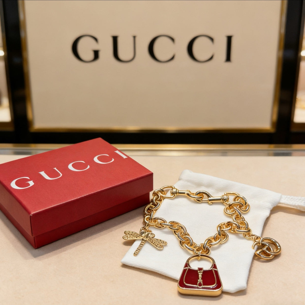 Red Bag Cool Keychain Pendant