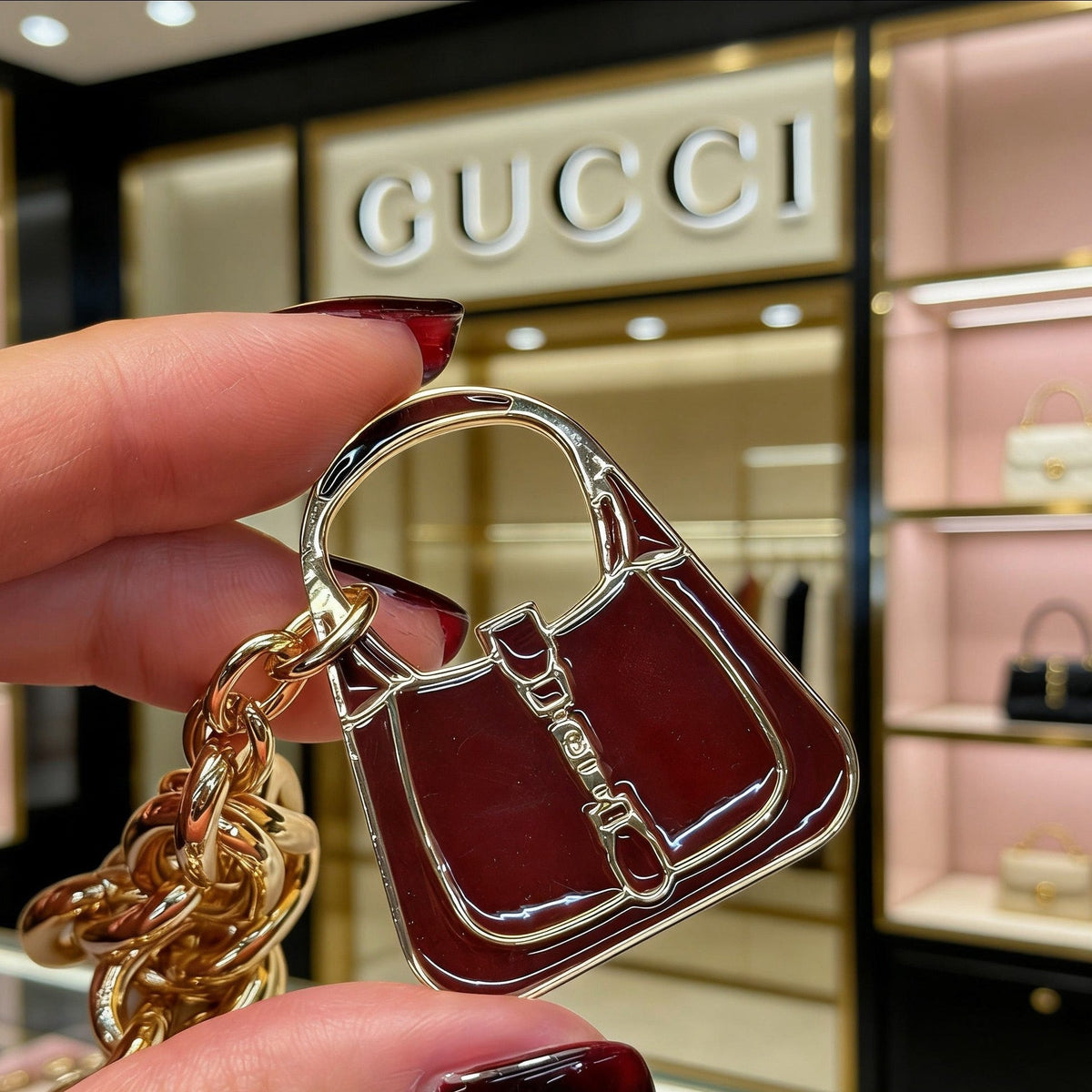Red Bag Cool Keychain Pendant