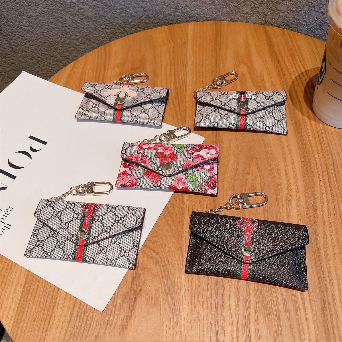 Flower Printed Card Holder