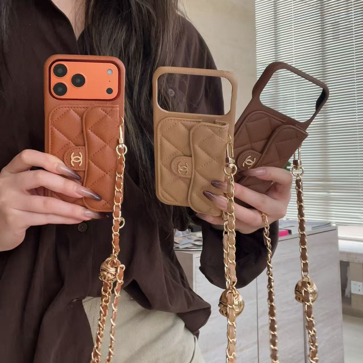 Leather Holder Design Phone Case For iPhone