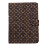Luxury iPad Case Canvas Monogram Leather Fresh Summer Theme Pattern