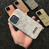 Classic Vintage Suede-Style iPhone Case