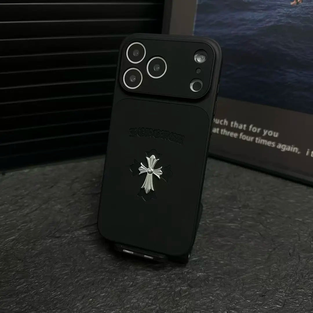 Chrome Hearts Cross Leather iPhone Case