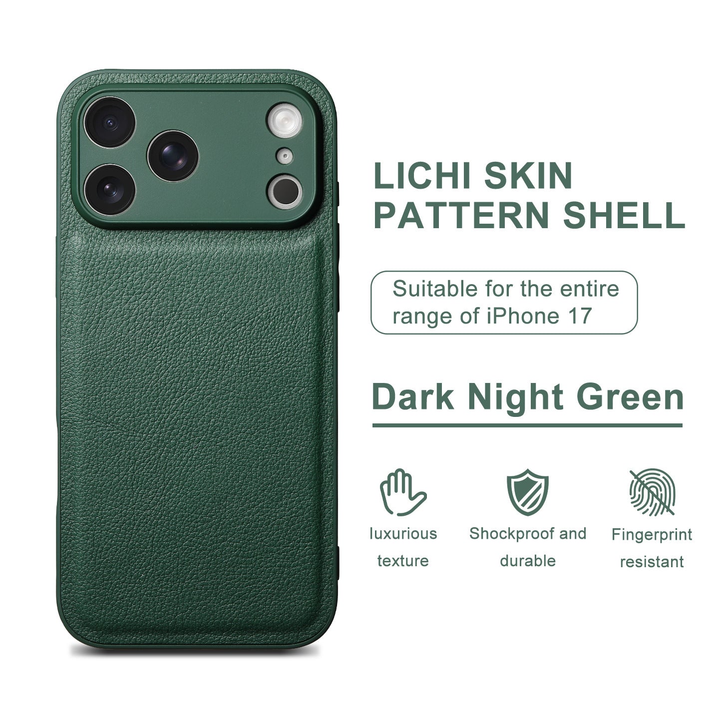 Premium Litchi Skin Pattern Leather Case for iPhone